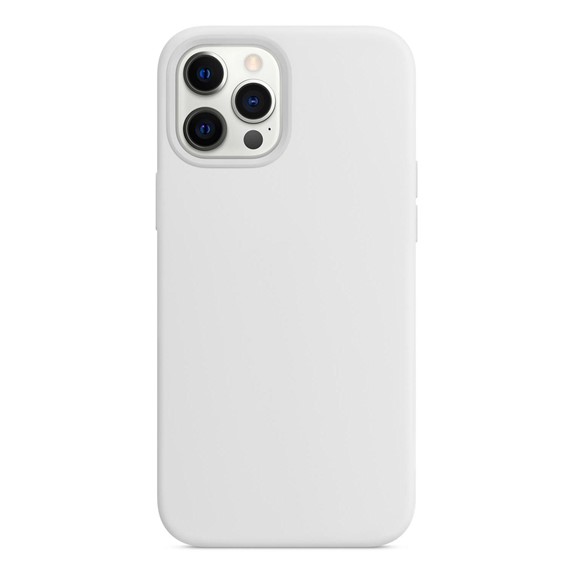 CaseUp Apple iPhone 12 Pro Max Kılıf Slim Liquid Silicone Beyaz 2
